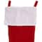 35" Traditional Red with White Cuff Plush Christmas Stocking